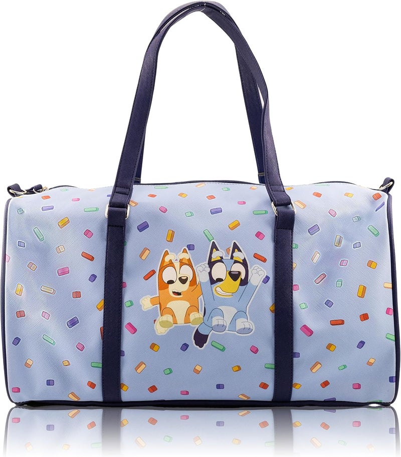 Fast Forward Stitch, Minnie, Mickey, Pooh, Harry Potter, or Jack Skellington 16" Leather Mini Travel Bag, Duffle Bag, Overnight Bag - Image 1